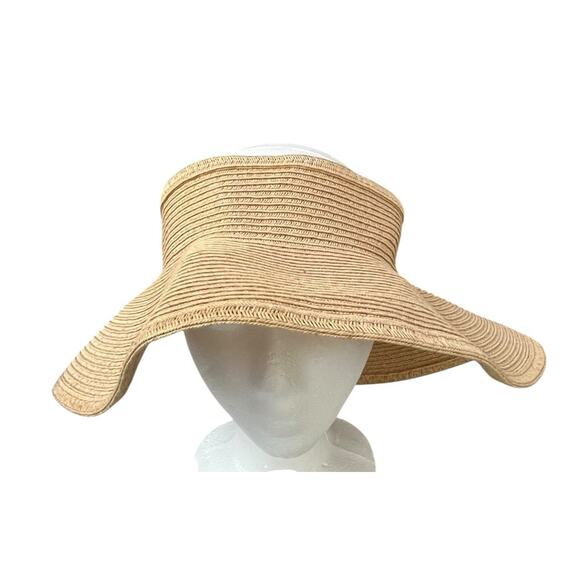 San Diego Hat Co. Paper Straw Sun Visor Hat One Size Wide Brim Adjustable - Picture 1 of 10